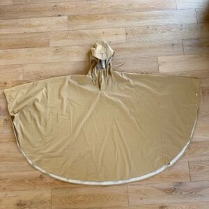 RAINS - Tan Hooded Rain Poncho cape waterproof size medium unisex